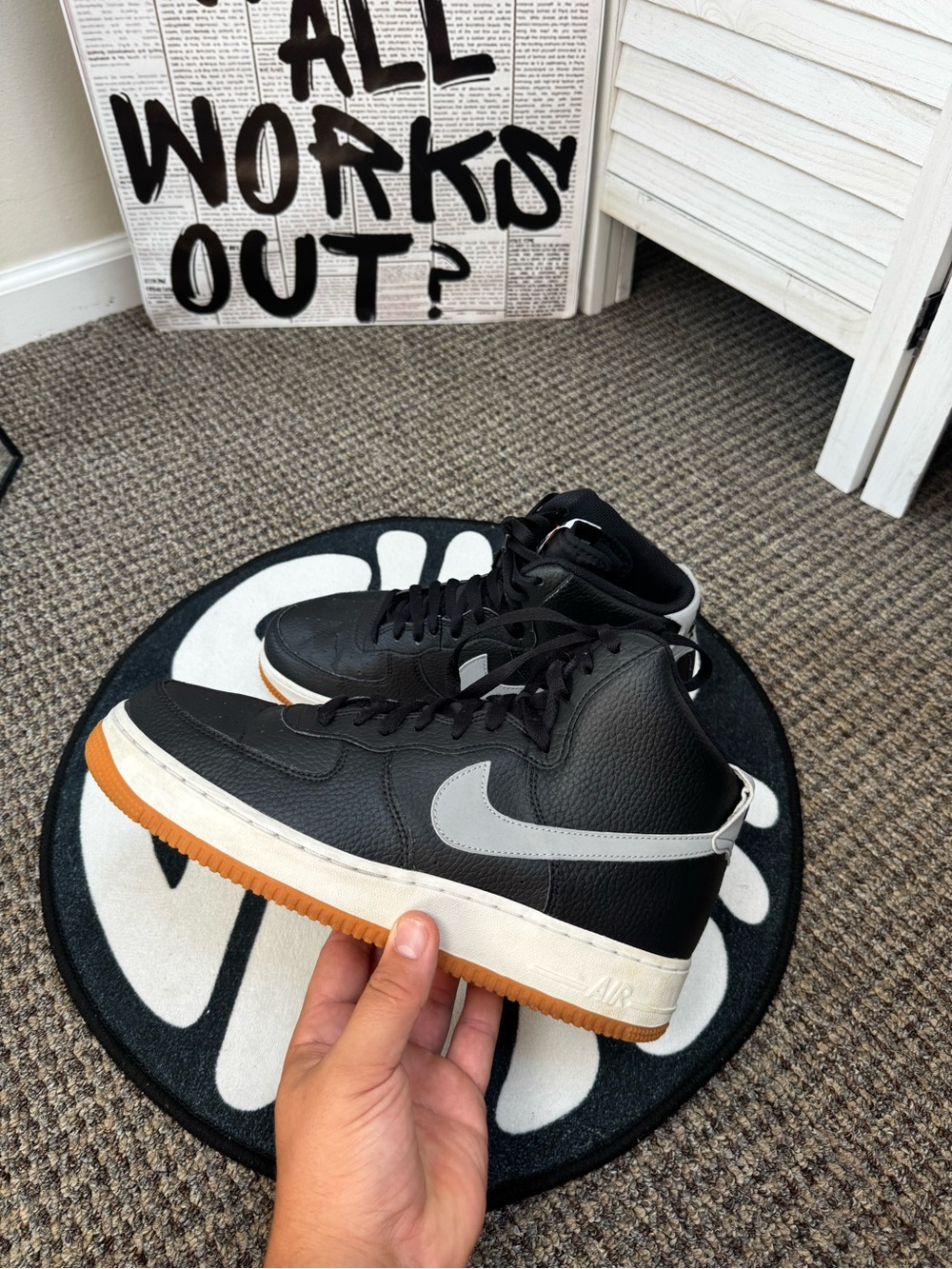 Nike Air Force 1 High ’07 LV8 Black Grey Gum Men’s Size 10 – AT7653-001